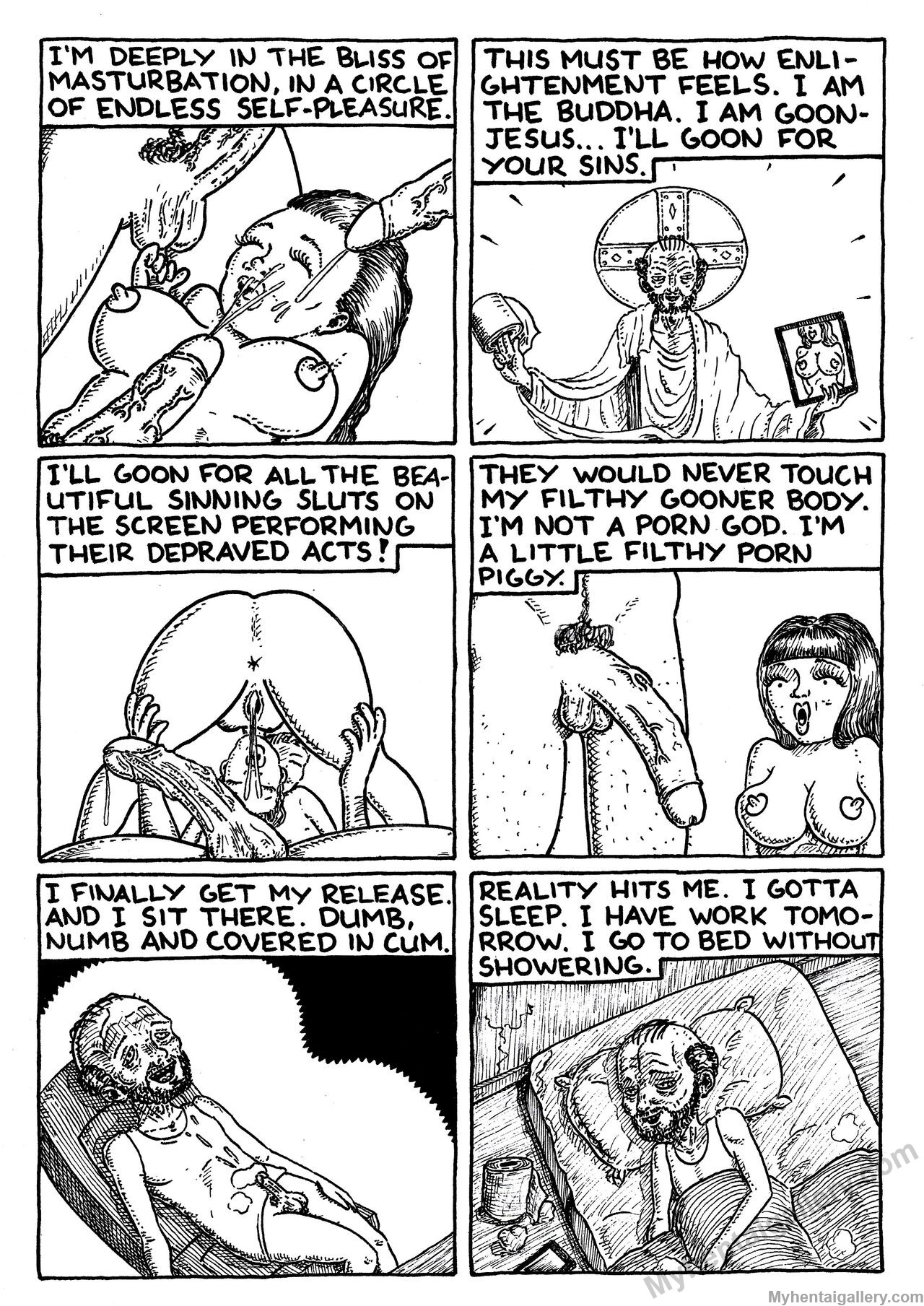 The Spiritual Practice Of Gooning Porn Comic - Page 004