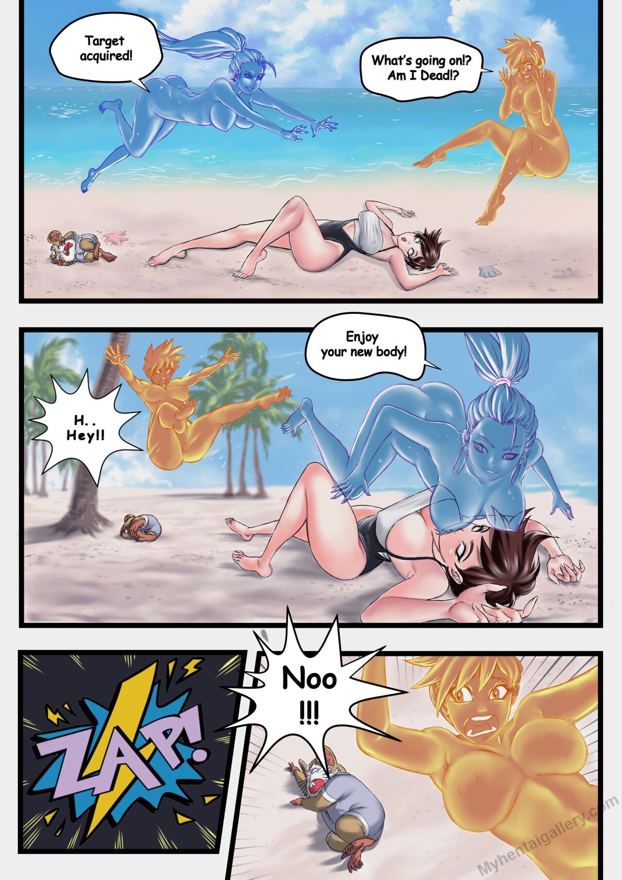 Tracer x Widow Body Swap Porn Comic - Page 003