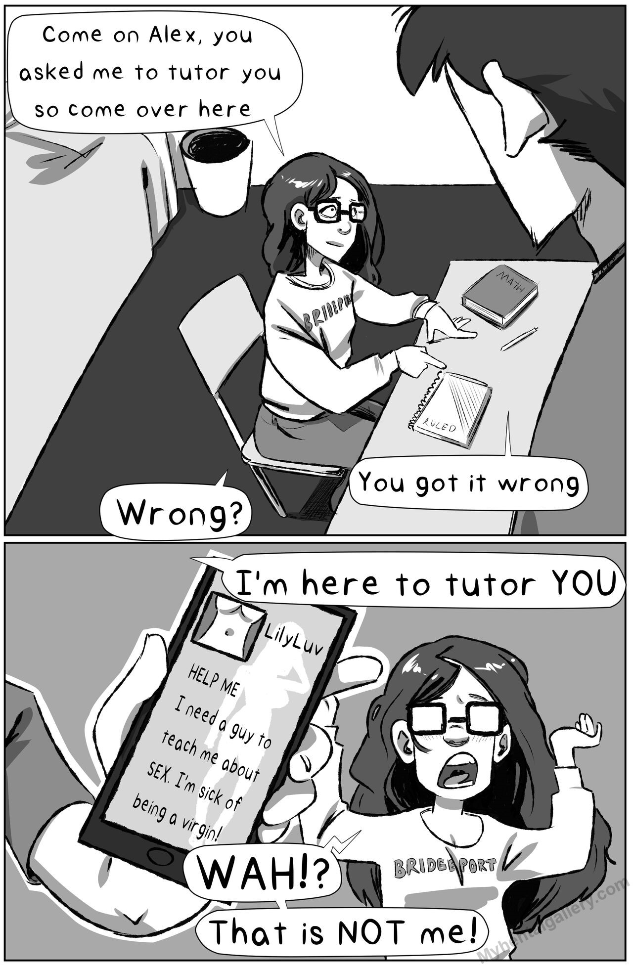 V-Card 1 - Tutor Me Porn Comic - Page 002