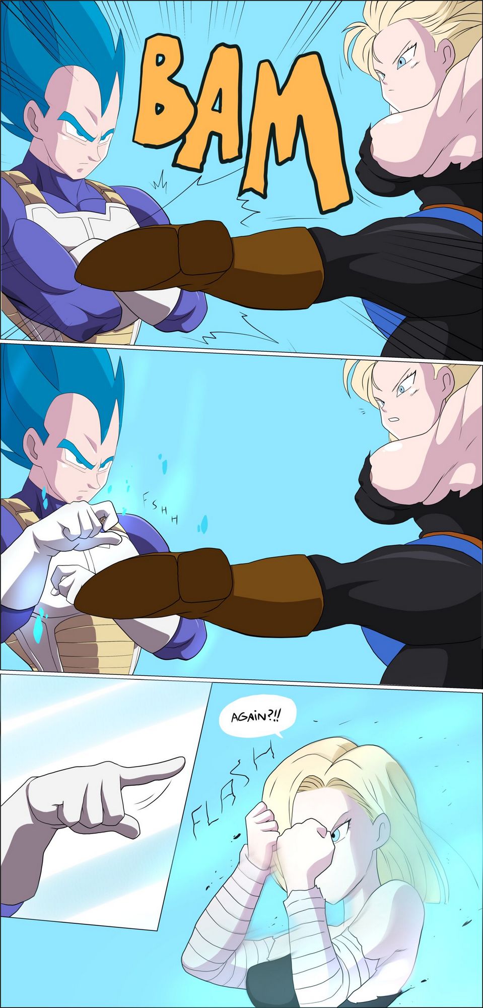 Vegeta VS Android 18 Porn Comic - Page 014