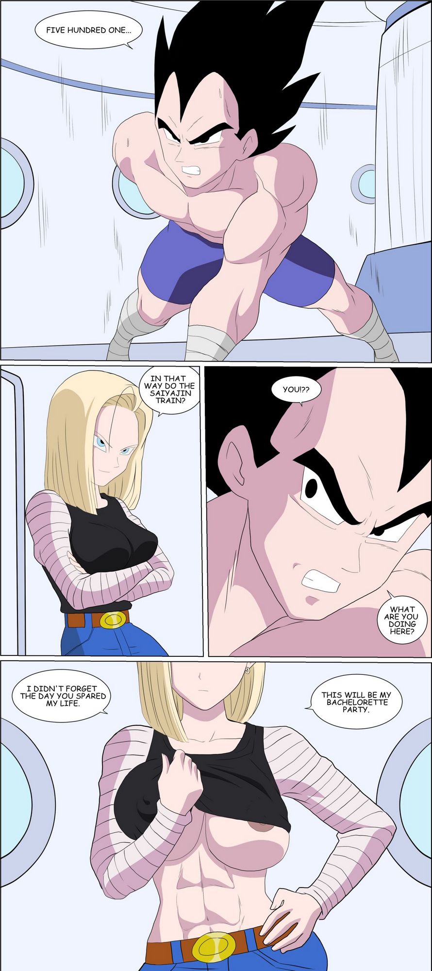 Vegeta VS Android 18 Porn Comic - Page 023