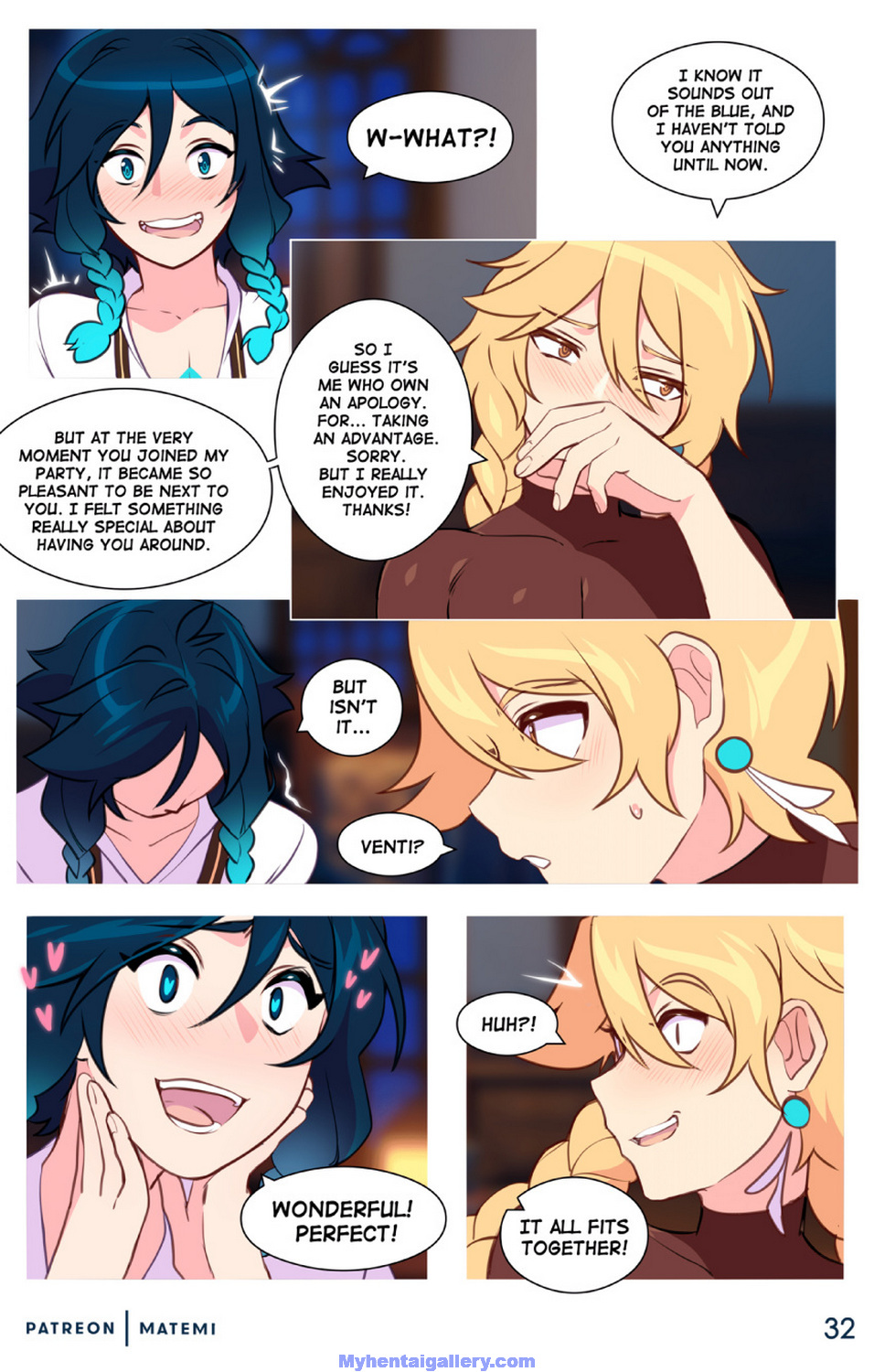 Venti x Aether Porn Comic - Page 032