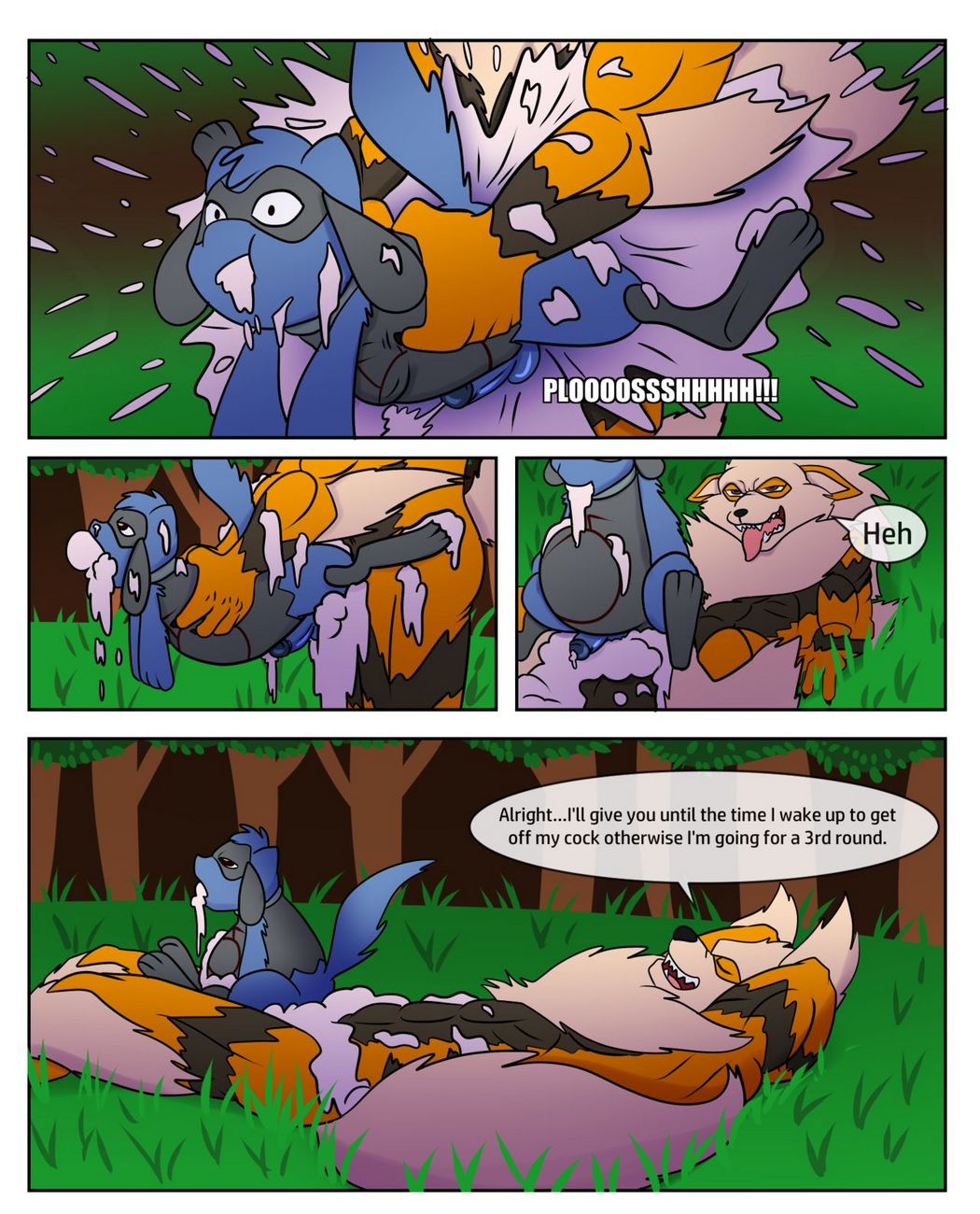 Arcanine Porn Comic - Wet An Arcanine, Drench A Riolu Porn Comic - Page 007