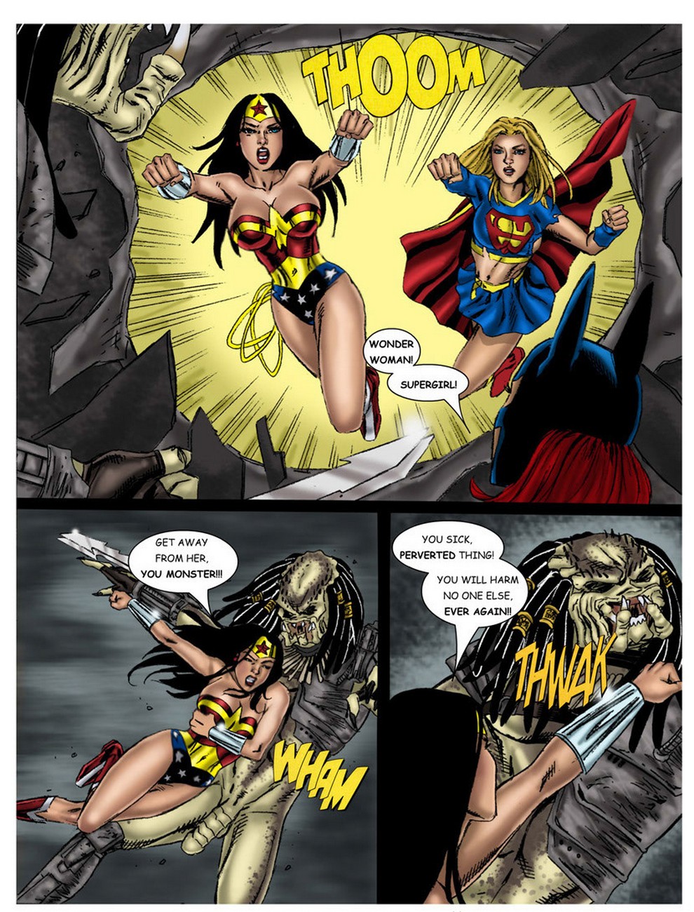 Wonder Woman - In The Clutches Of The Predator 2 HD Hentai Porn Comic - 024