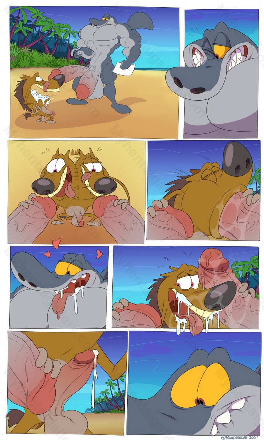 Zig & Sharko Porn Comic - Page 003