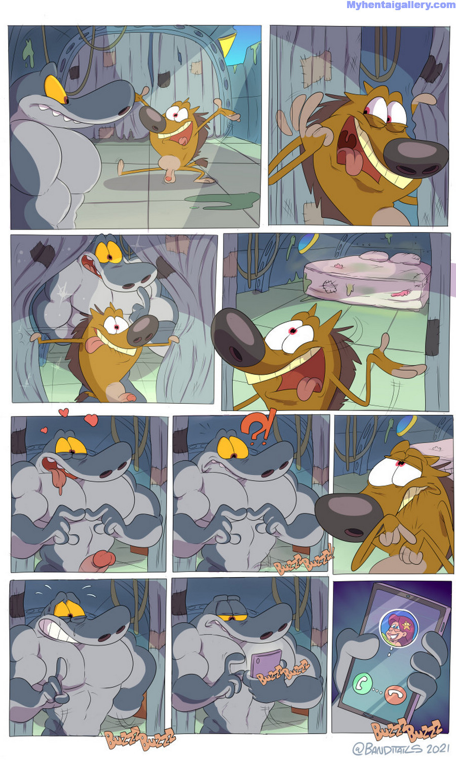 Zig & Sharko Porn Comic - Page 013